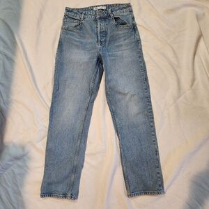 ZARA Straight Leg Jeans Light Wash Denim US 6